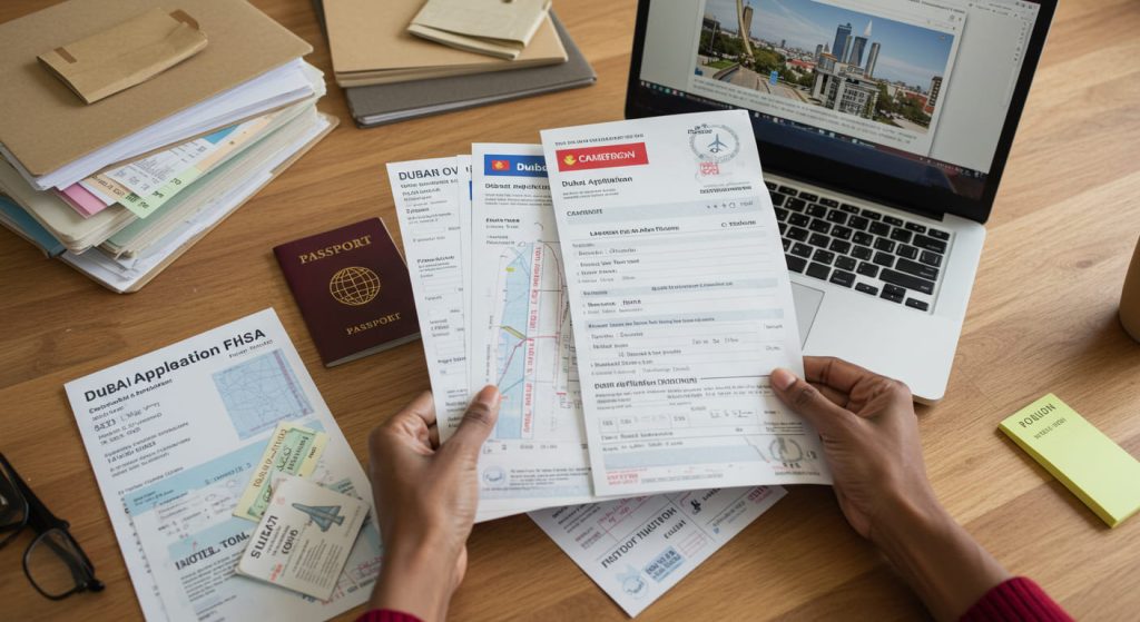 Préparation documents de voyage visa Dubaï depuis Cameroun